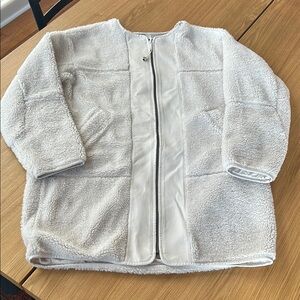 Cozy White/Cream Sherpa Jacket